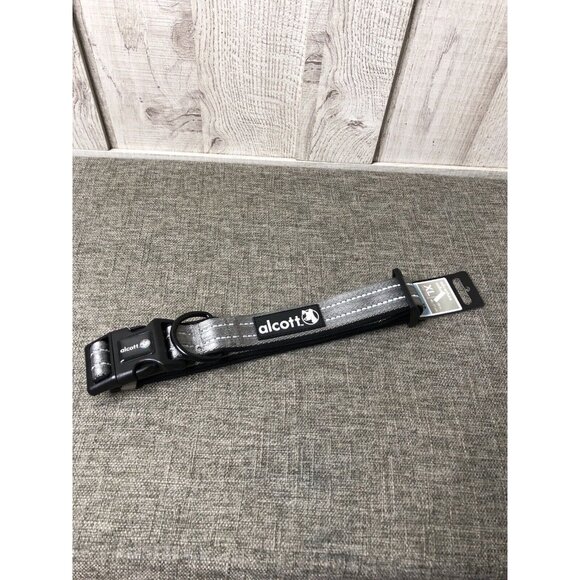 Alcott Other - Alcott Gray Black Adventure Padded Reflective Pet Dog Collar Size XL 18"-28"
